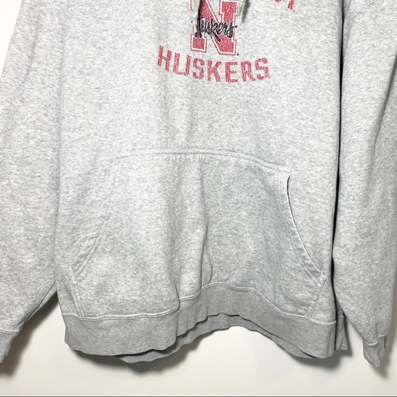 Nebraska Huskers Pullover Gray Hoodie XXL - Picture 3 of 8